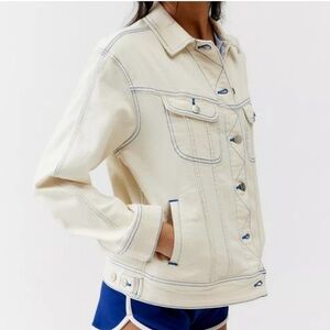 NWT Lee White Rider Loose-Fit Denim Jacket